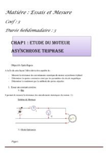 Premiere page de Essais et Mesures ELEQ4